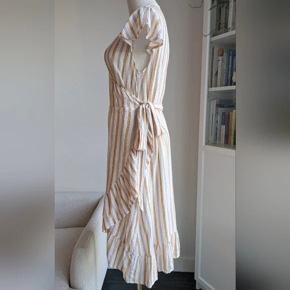 RAILS Brigitte-Pip Amber Striped Wrap Dress - Picture 4 of 10